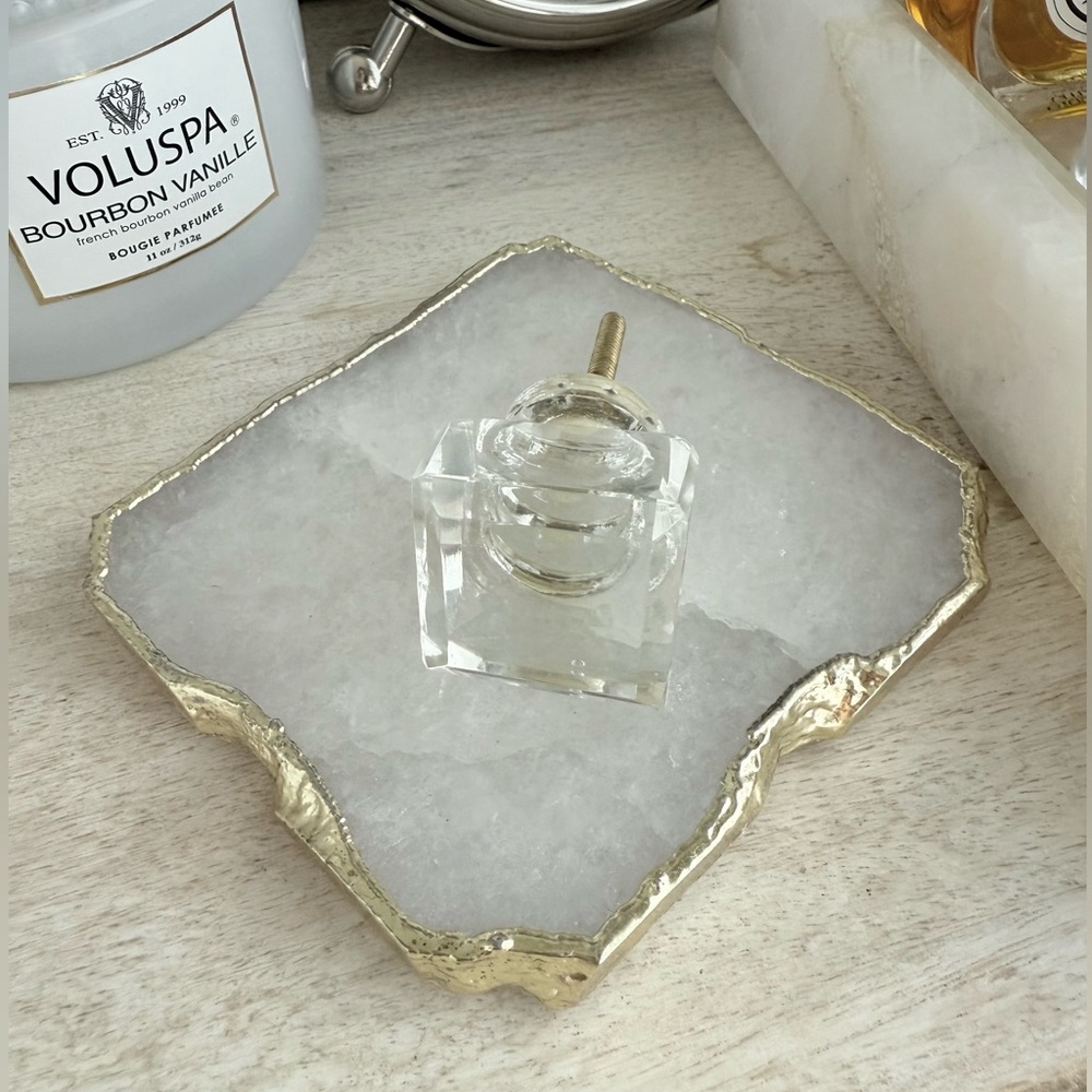 Anthropologie Single Square Crystal Knob